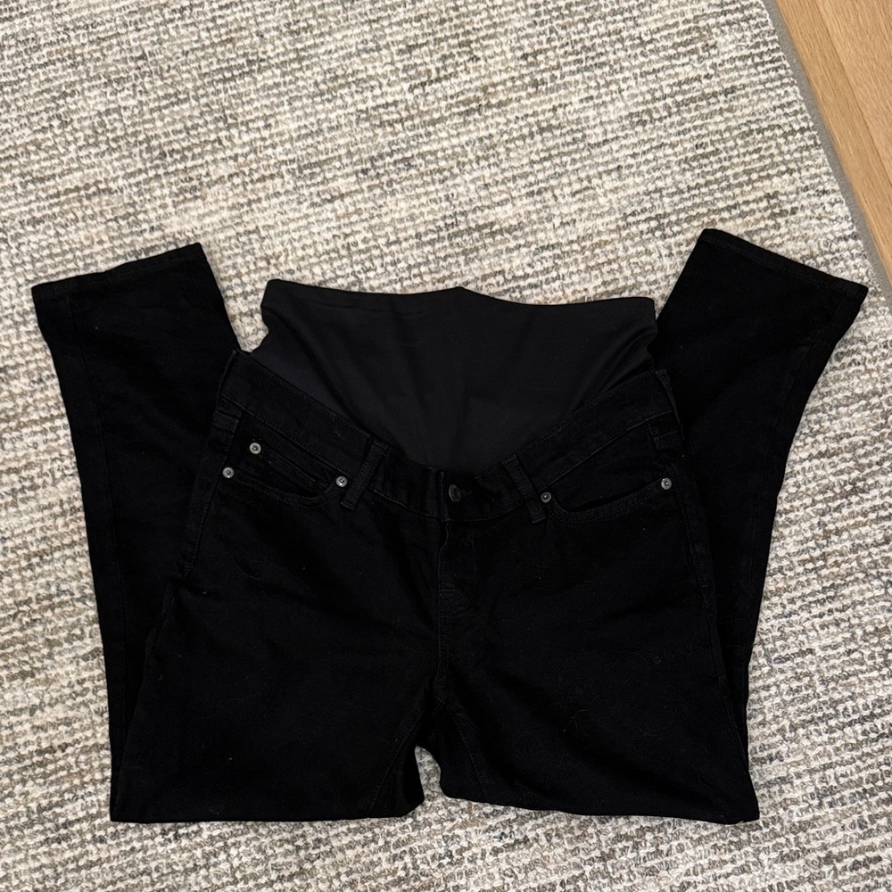 GAP Black High-Rise Maternity Jeans with Support Panel